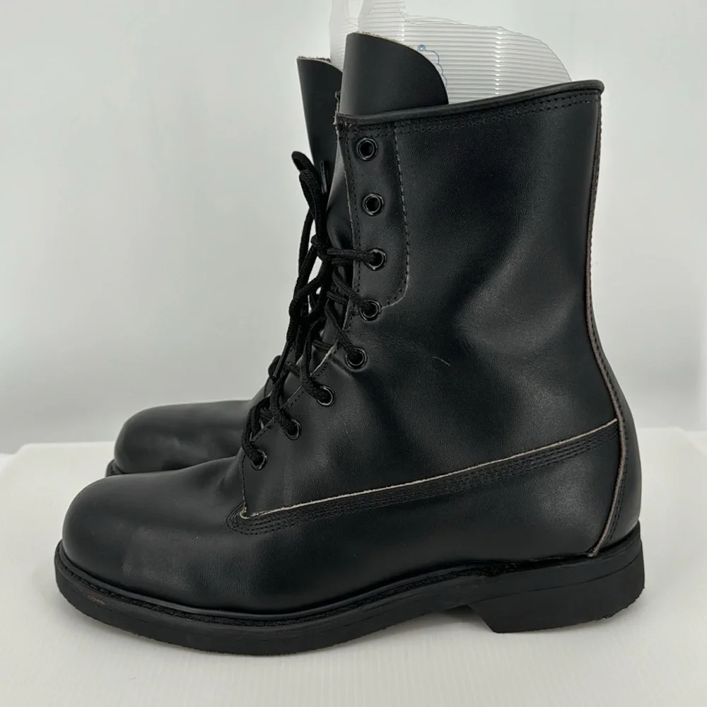 NWOB Vtg Biltrite ANSI Z41 PT83 1990 Boots Black Leather Steel Toe Men's size 8D